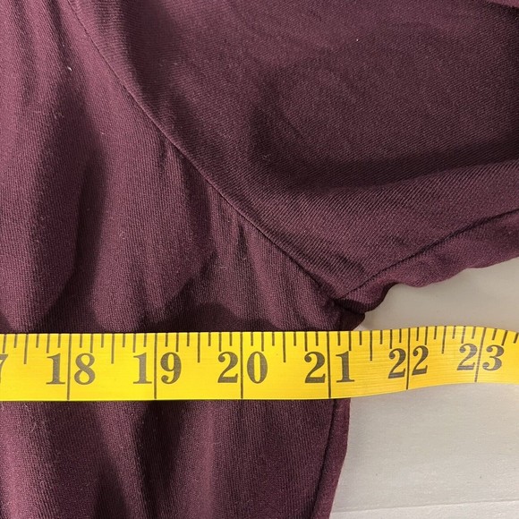 Mossimo Midi Shift Dress Womens Plus XXL Burgundy 3/4 Sleeve Button Up Pullover - Picture 12 of 14